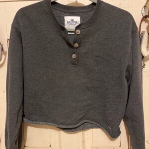 Hollister Charcoal Henley Top